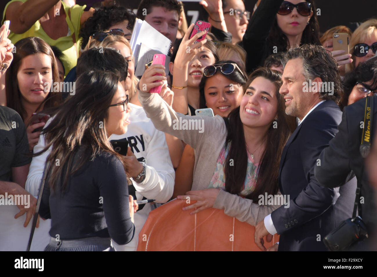 Toronto, Ontario, Kanada. 14. Sep, 2015. Schauspieler MARK RUFFALO besucht die "Spotlight"-Premiere in 2015 Toronto International Film Festival im Princess of Wales Theatre am 14. September 2015 in Toronto, Kanada. Bildnachweis: Igor Vidyashev/ZUMA Draht/Alamy Live-Nachrichten Stockfoto