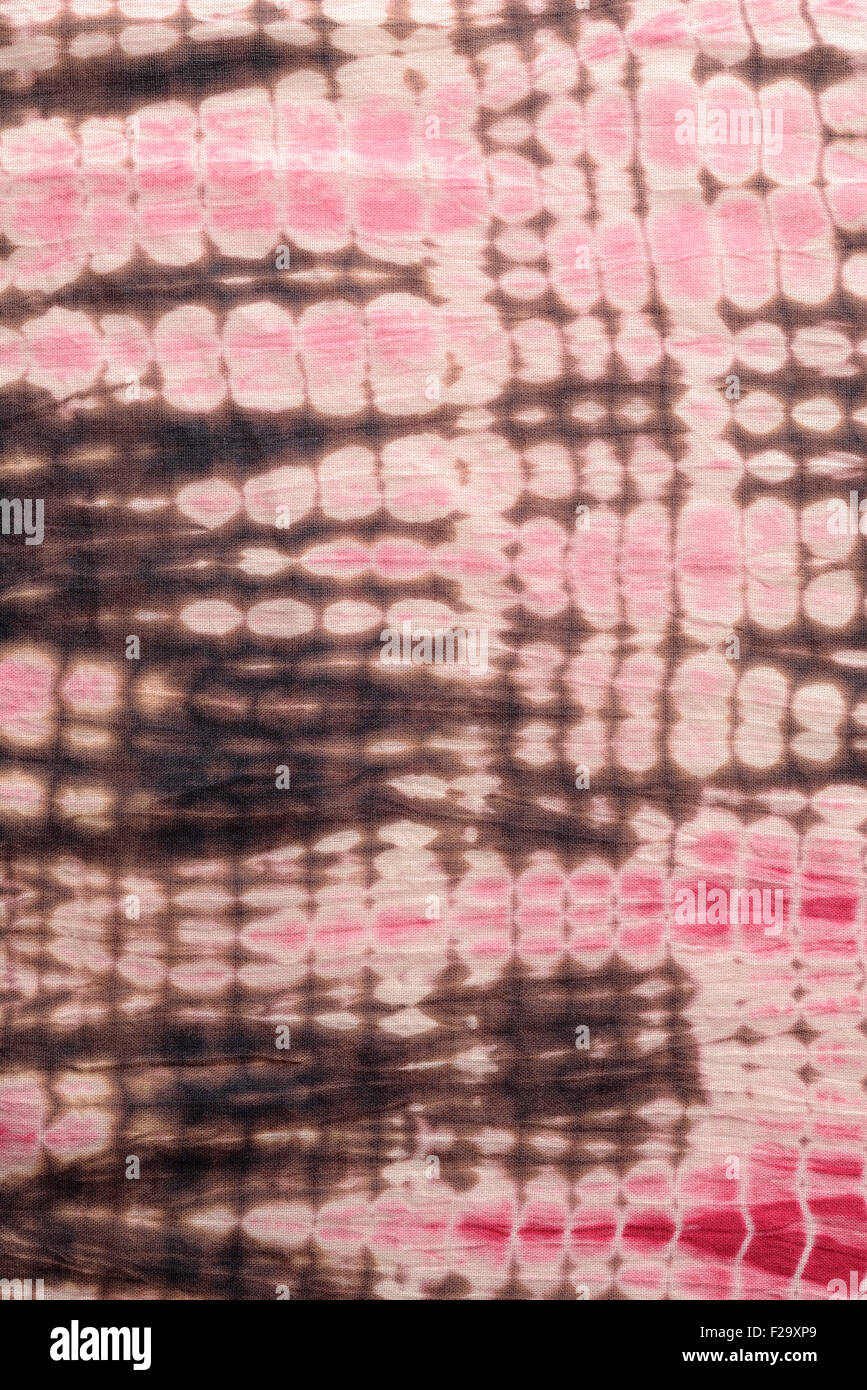 Zusammenfassung Hintergrund rot, schwarz und rosa Krawatte und Dye Tuch. Stockfoto
