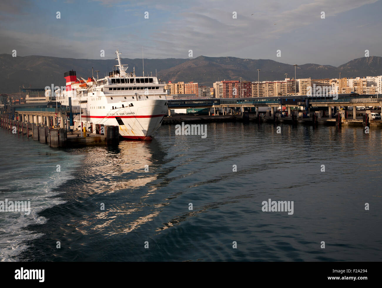 Fähren Fähre terminal Hafen Algeciras Spanien Stockfoto