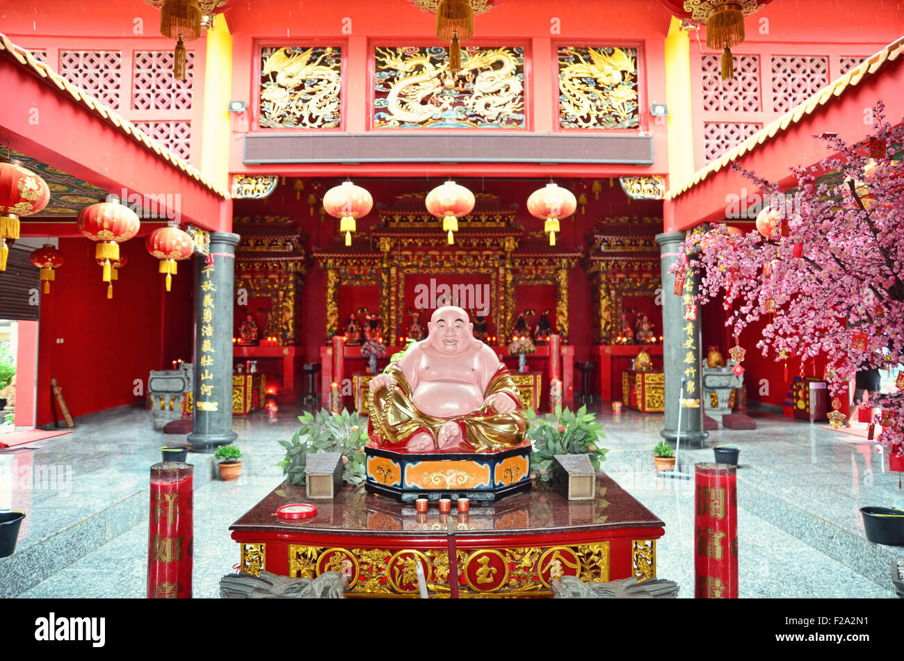 Hallenbad von Kelapa Kampit chinesischen Tempel auf der Insel Belitung Stockfoto