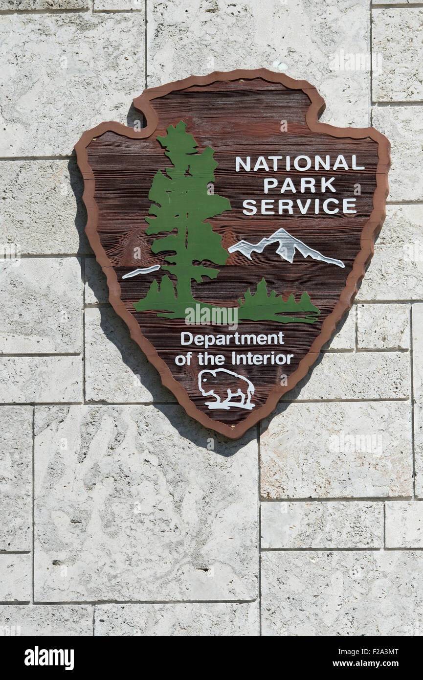 Nationalpark-Zeichen, National Park Service, Florida, USA Stockfoto