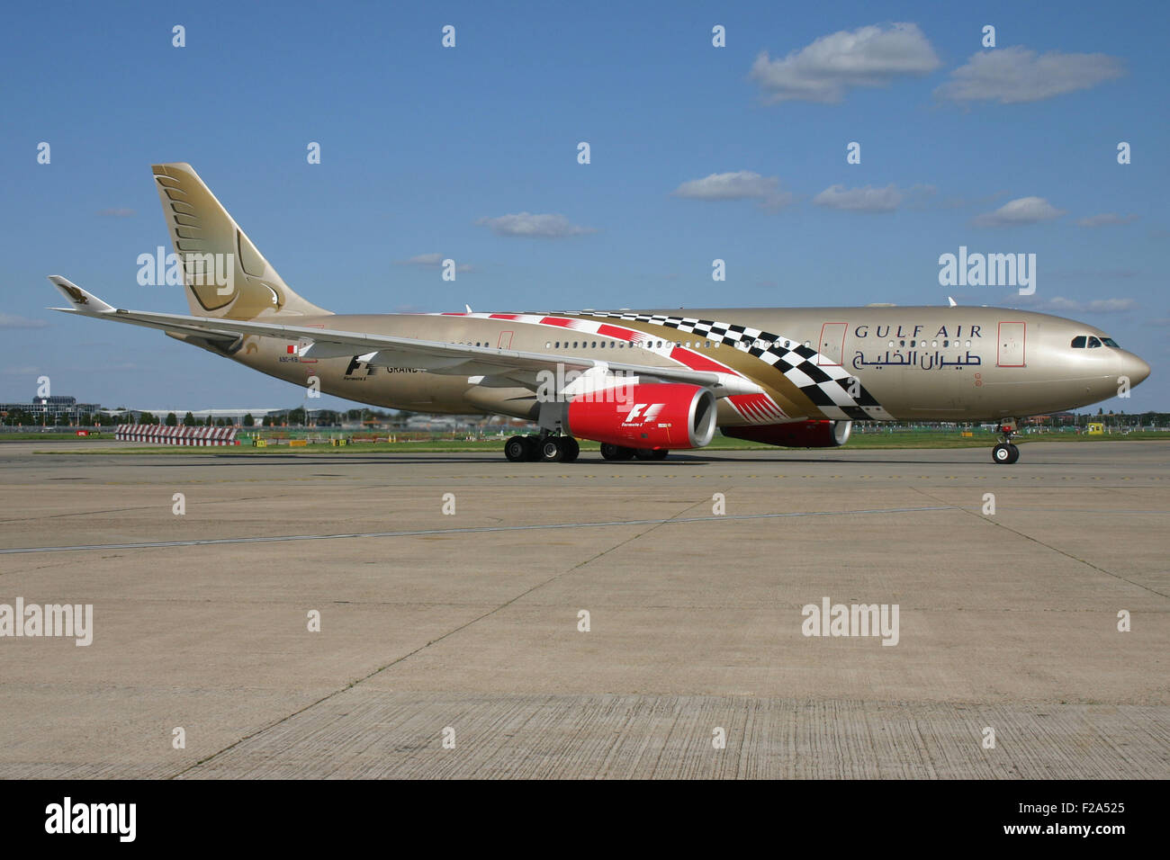 GULF AIR A330 FORMEL 1 GRAND PRIX SONDERFARBEN Stockfoto