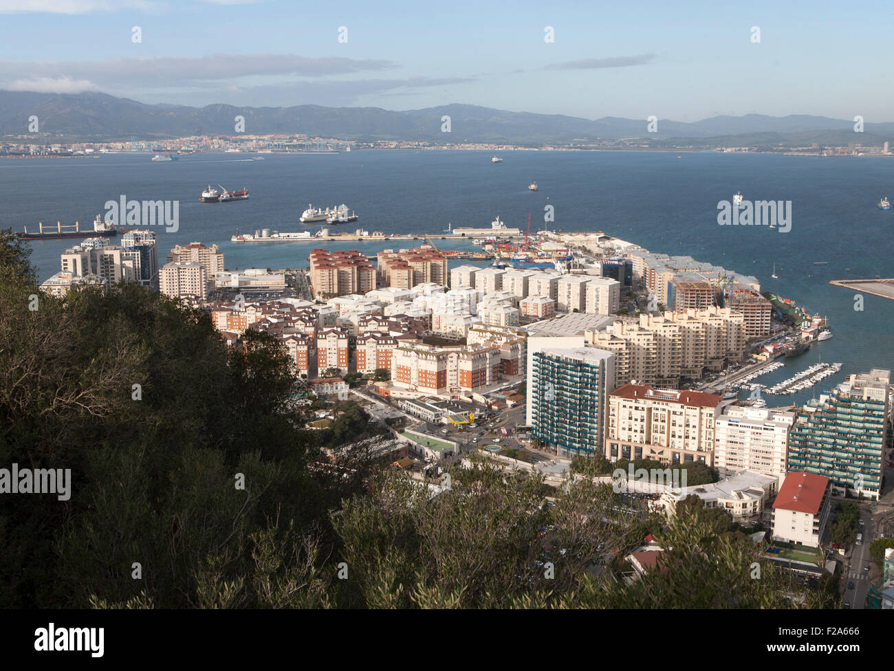 High-Density modernes Apartment Block Gehäuse, Gibraltar, Britische überseegegend in Südeuropa Stockfoto