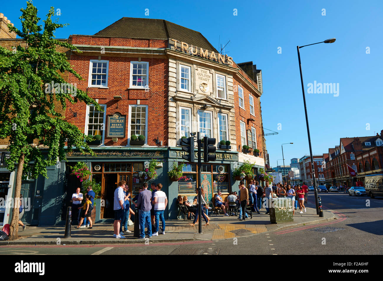 Das goldene Herz Trumans Pub, Commercial St, London, Vereinigtes Königreich, Europa Stockfoto