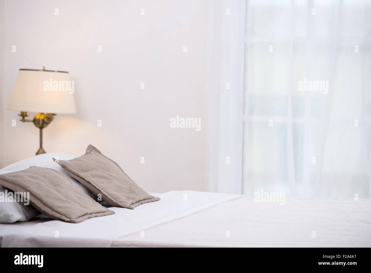 Schöne und gemütliche Hotelzimmer Stockfoto