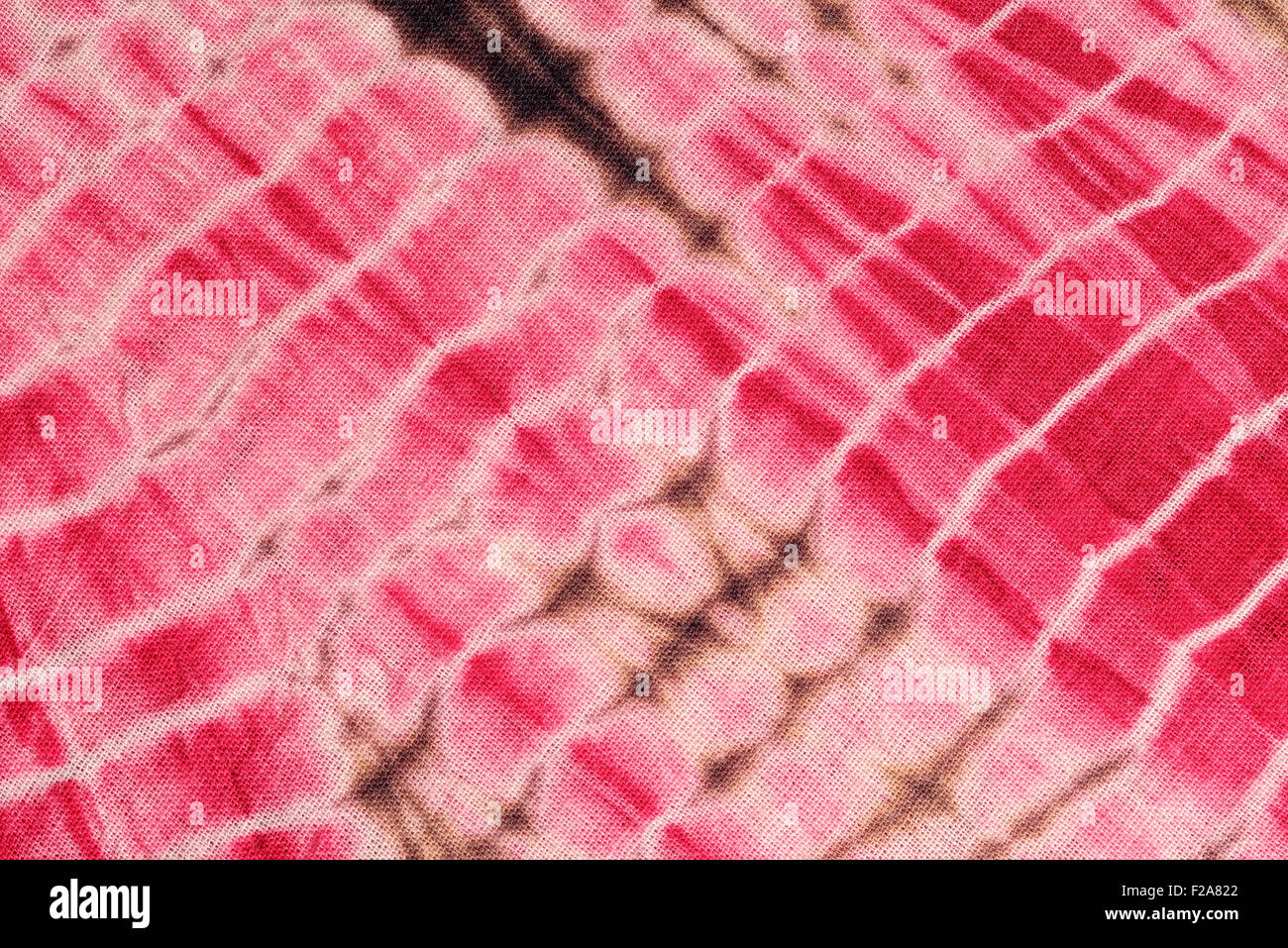 Zusammenfassung Hintergrund rot, weiß und rosa Krawatte und Dye Tuch Stockfoto