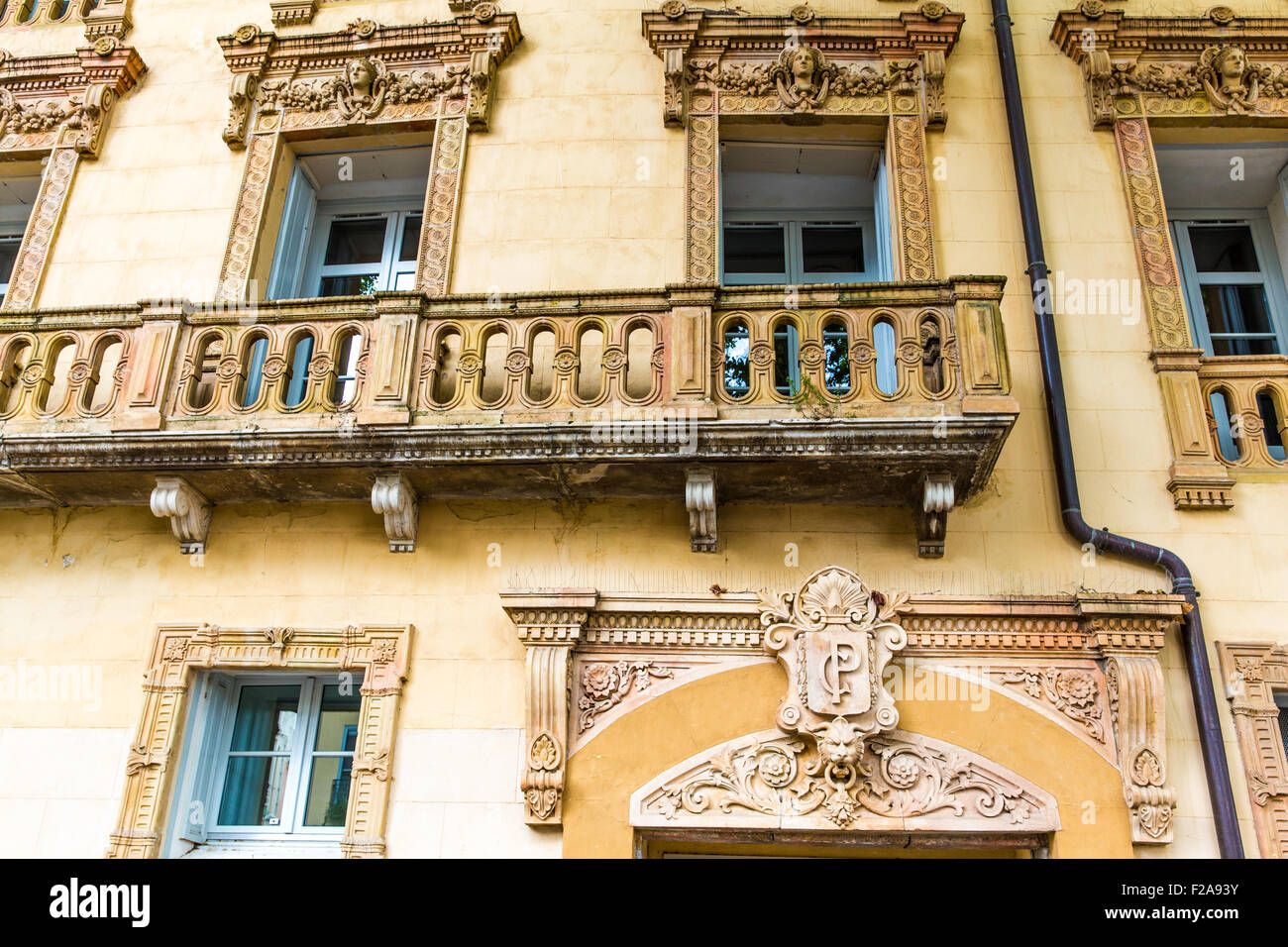 Reich verzierte Fassade Stockfoto