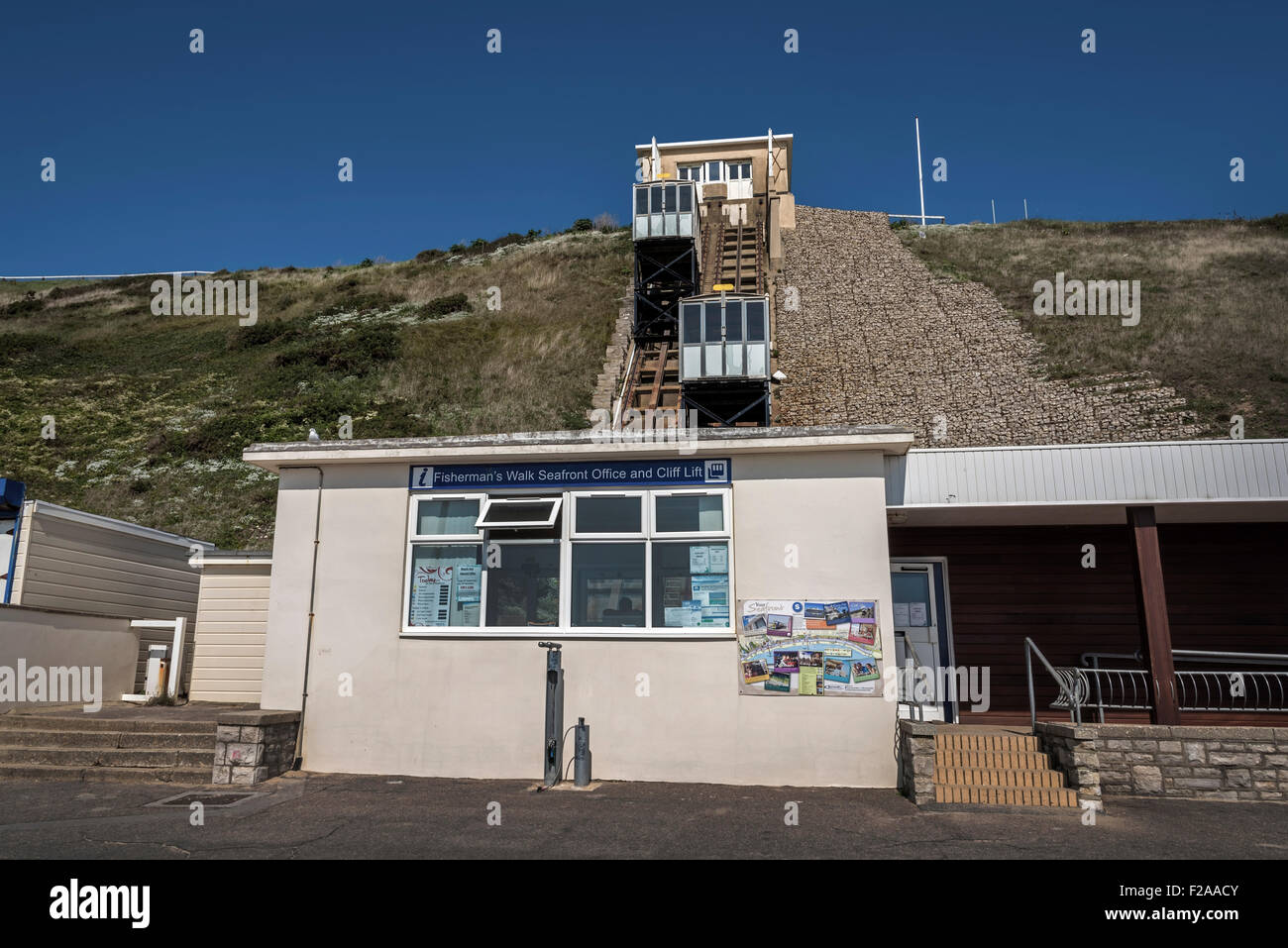 Cliff in Bournemouth Beach Lift. Stockfoto