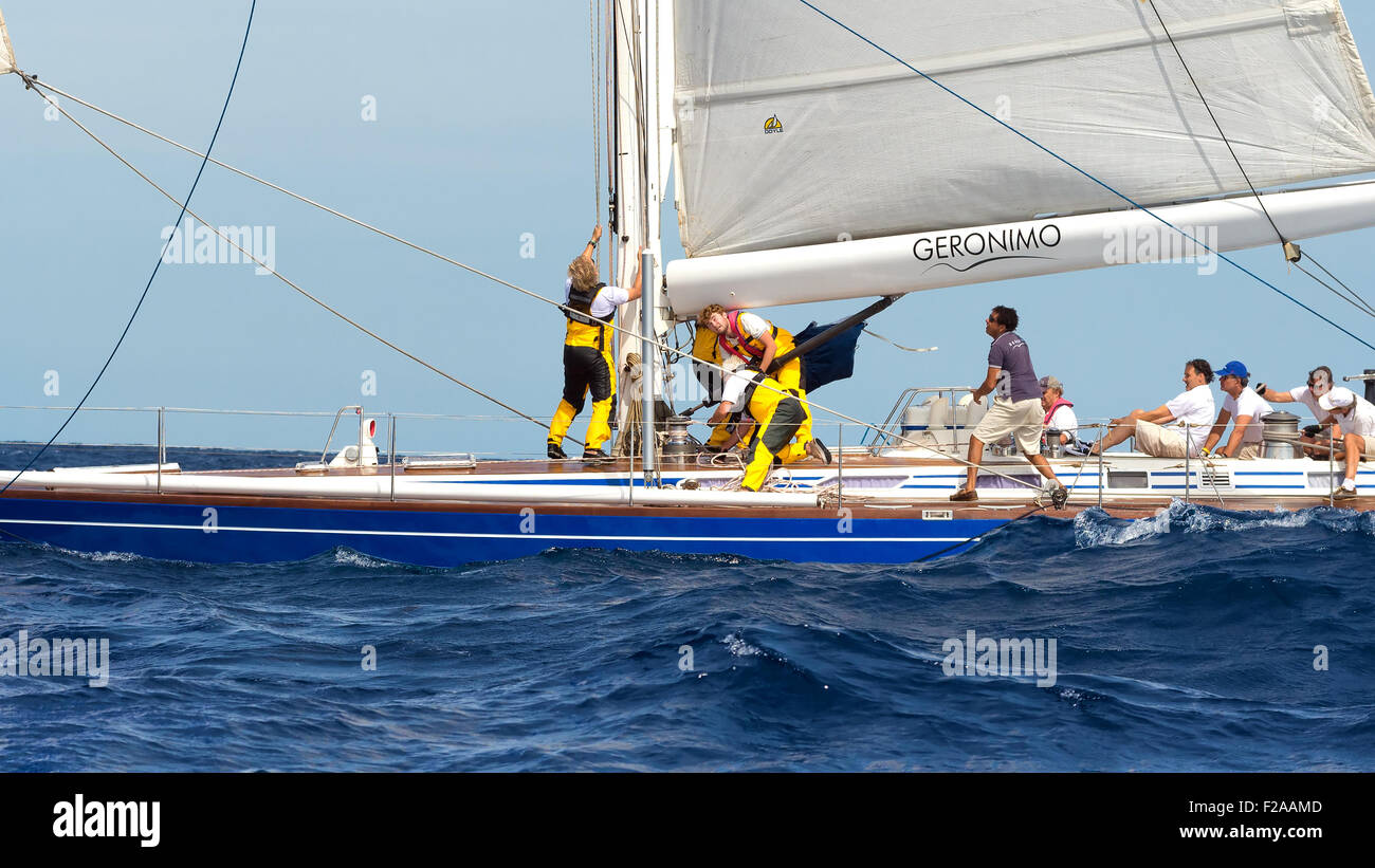 Maxi Yacht Rolex Cup 2015 Segel Boot Regatta. Stockfoto