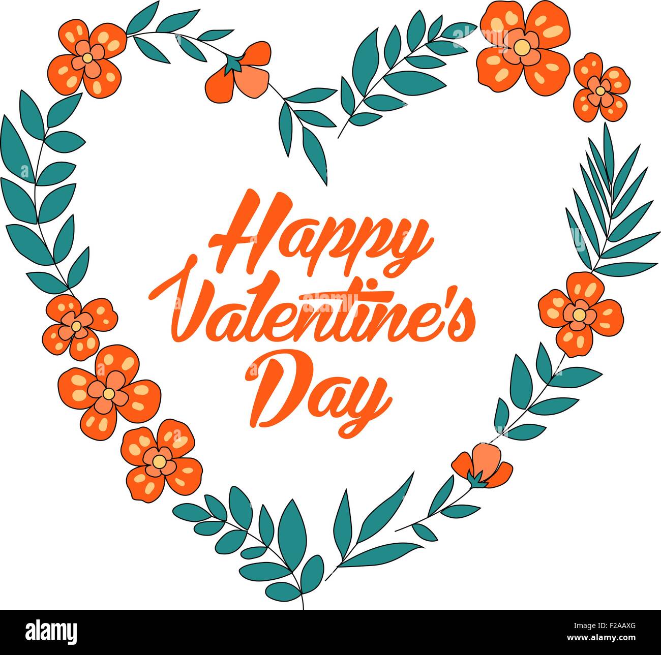 Happy Valentinstag Blumen Herzkarte. Vintage Hochzeitseinladung. Sommer hellen Hintergrund. Stock Vektor