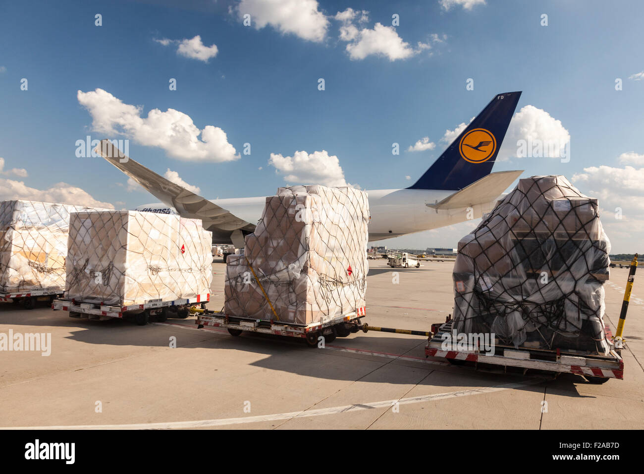 Lufthansa Cargo Boeing 777-Frachter Stockfoto