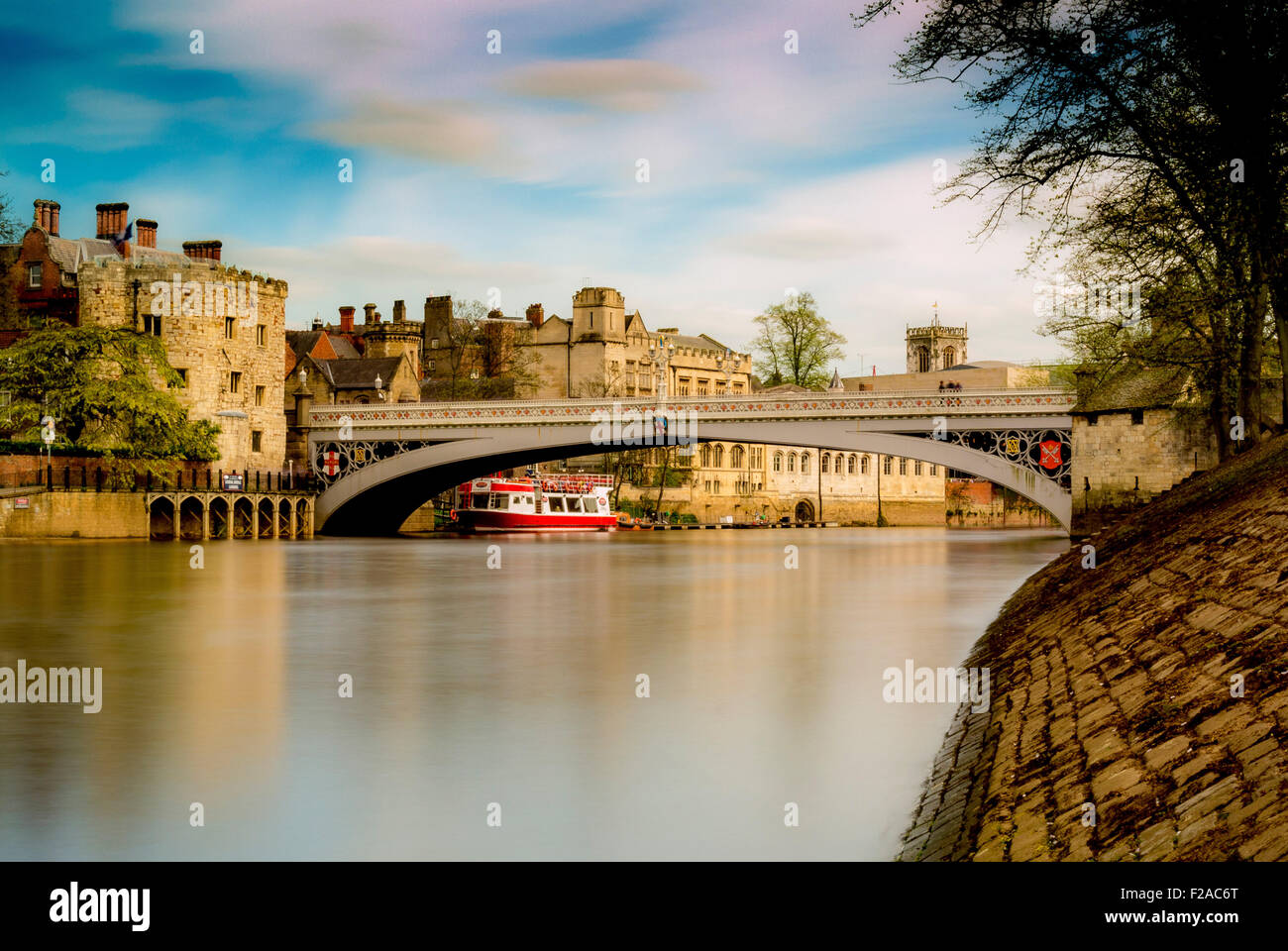 Fluss Ouse und Lendal Bridge, York, UK. Stockfoto