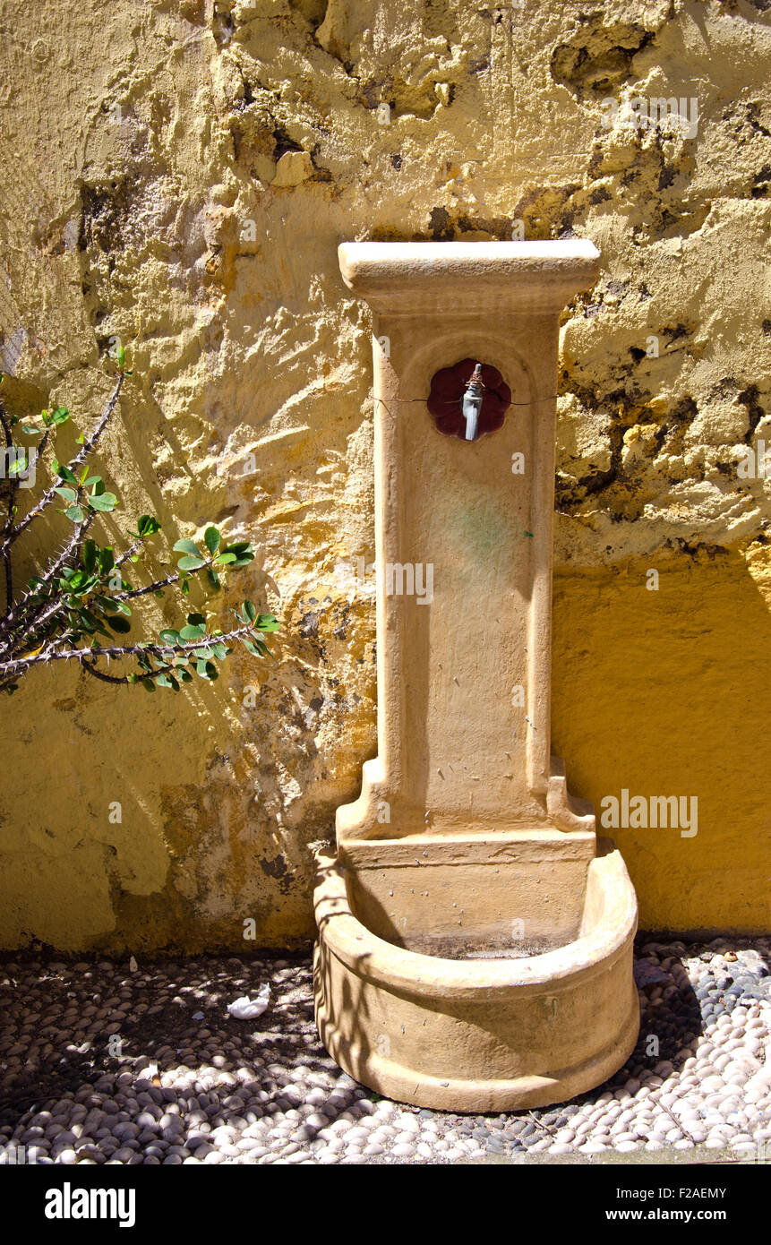 Antike Wasserstelle in Rhodos, Griechenland Stockfoto