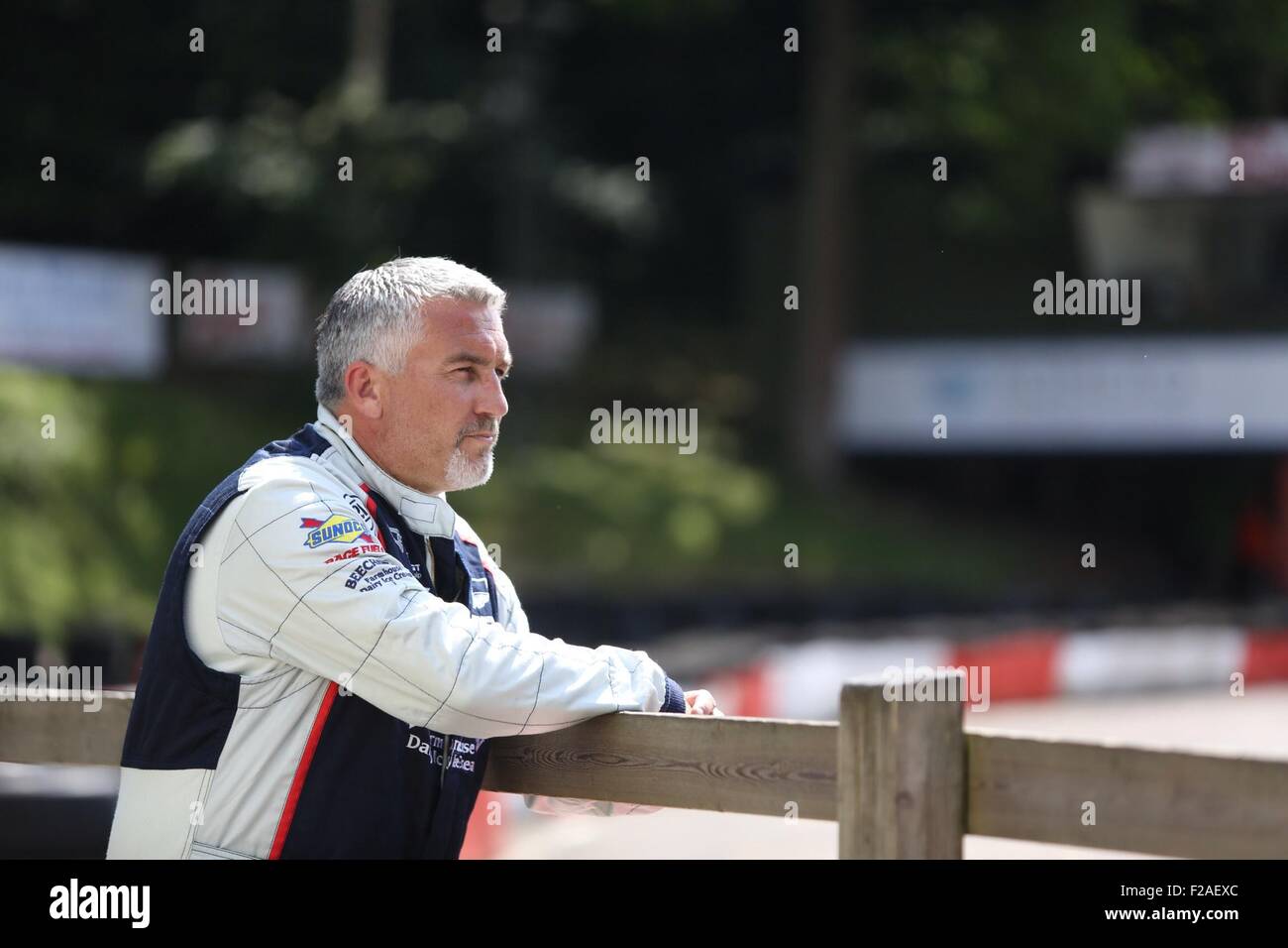 Paul Hollywood besucht die Neueinführung der Buckmore Park mit Karting: Paul Hollywood wo: Kent, Großbritannien: 15. Juli 2015 Stockfoto