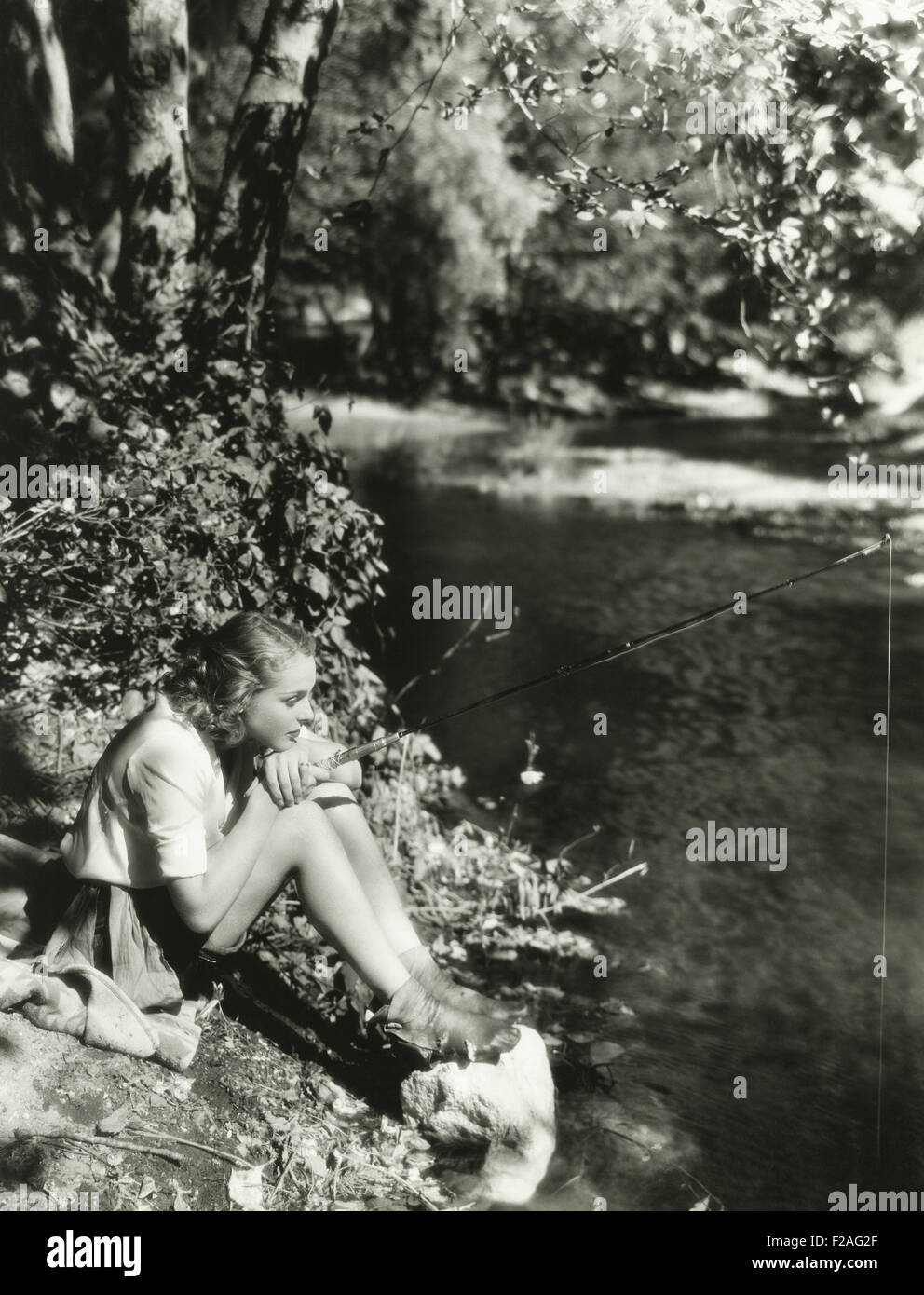 Gießen eine Linie (OLVI008 OU272 F) Stockfoto