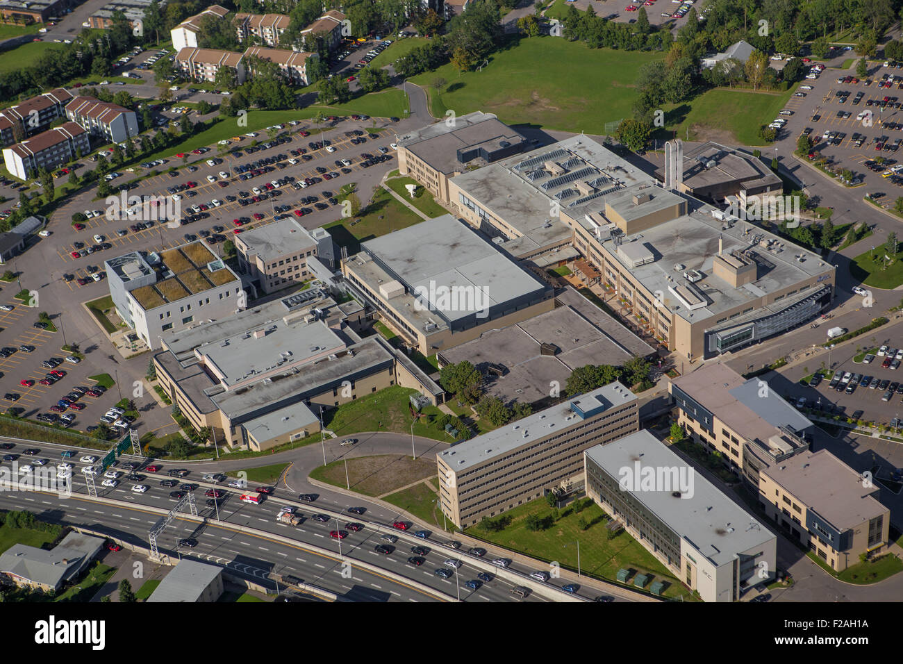 CEGEP de Ste-Foy College ist in diesem Luftbild in Québec (Stadt) abgebildet. Stockfoto