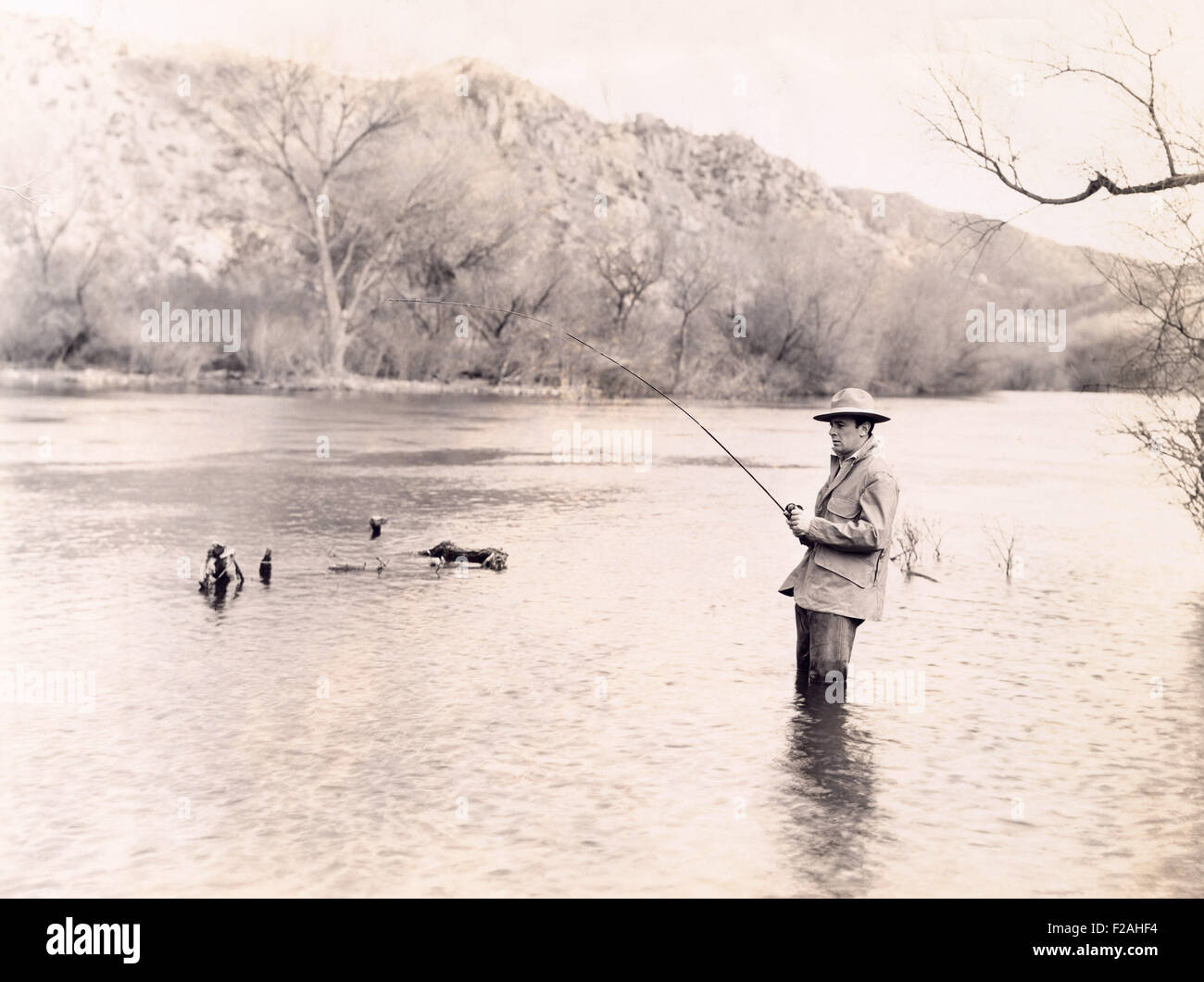 Gone Fishing (OLVI007 OU958 F) Stockfoto