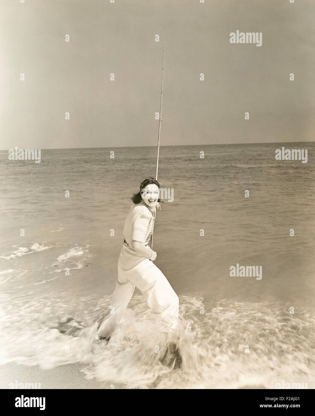 Gone Fishing (OLVI007 OU758 F) Stockfoto