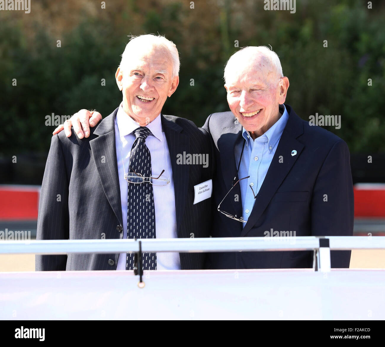 Die Einführung der neuen Race-Karts im Buckmore Park, anlässlich die offiziellen Übernahme der Schaltung von John Surtees.  Mit: John Surtees wo: London, Vereinigtes Königreich bei: 15. Juli 2015 Stockfoto