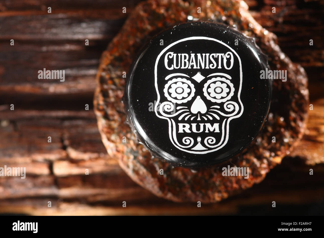 Cubanisto rum Flaschenverschluss Stockfoto