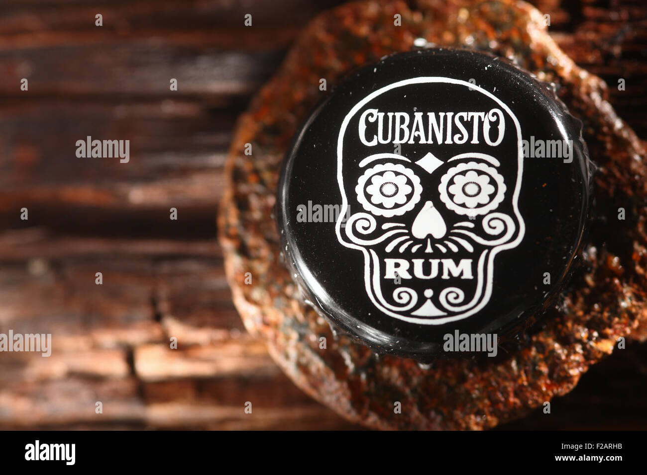 Cubanisto rum Flaschenverschluss Stockfoto