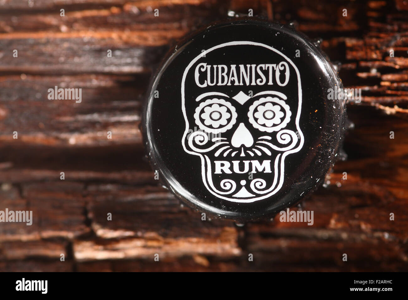 Cubanisto rum Flaschenverschluss Stockfoto