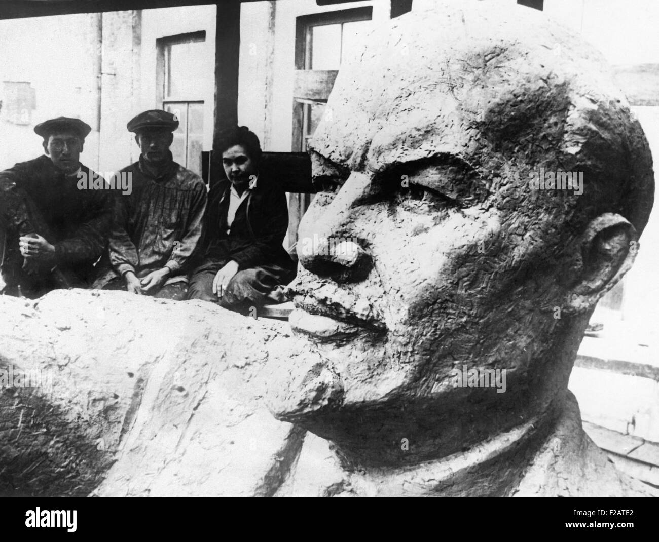 Kolossale Statue von Lenin, war Führer der bolschewistischen Revolution in Moskau vorgestellt. 21. Januar 1929. Es war Teil der Feierlichkeiten zum 5. Jahrestag seines Todes. (CSU 2015 11 1690) Stockfoto