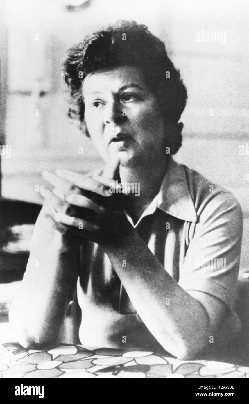 Sara Jane Moore, am 22. September 1975 Präsident Gerald Ford zu ermorden versucht. Psychiatern fand sie stehen kompetente Gericht Testversion. Sie war 32 Jahre ihrer lebenslangen Haftstrafe wurde auf Bewährung entlassen im Jahr 2007, ein Jahr nach Fords Tod. (CSU 2015 11 1521) Stockfoto