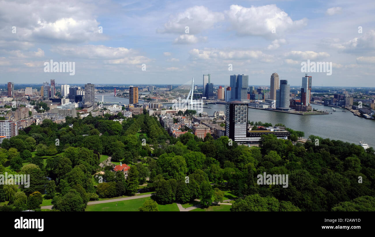 Von oben der Euromast Rotterdam Stockfoto