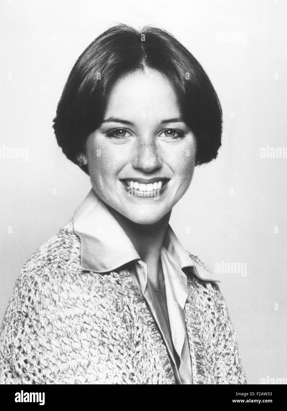 1976 Olympische Goldmedaillengewinner Dorothy Hamill. Die Eiskunstlauf-Weltmeister Bubikopf Frisur inspiriert einen Haar-Mode-Trend. (CSU 2015 11 1458) Stockfoto