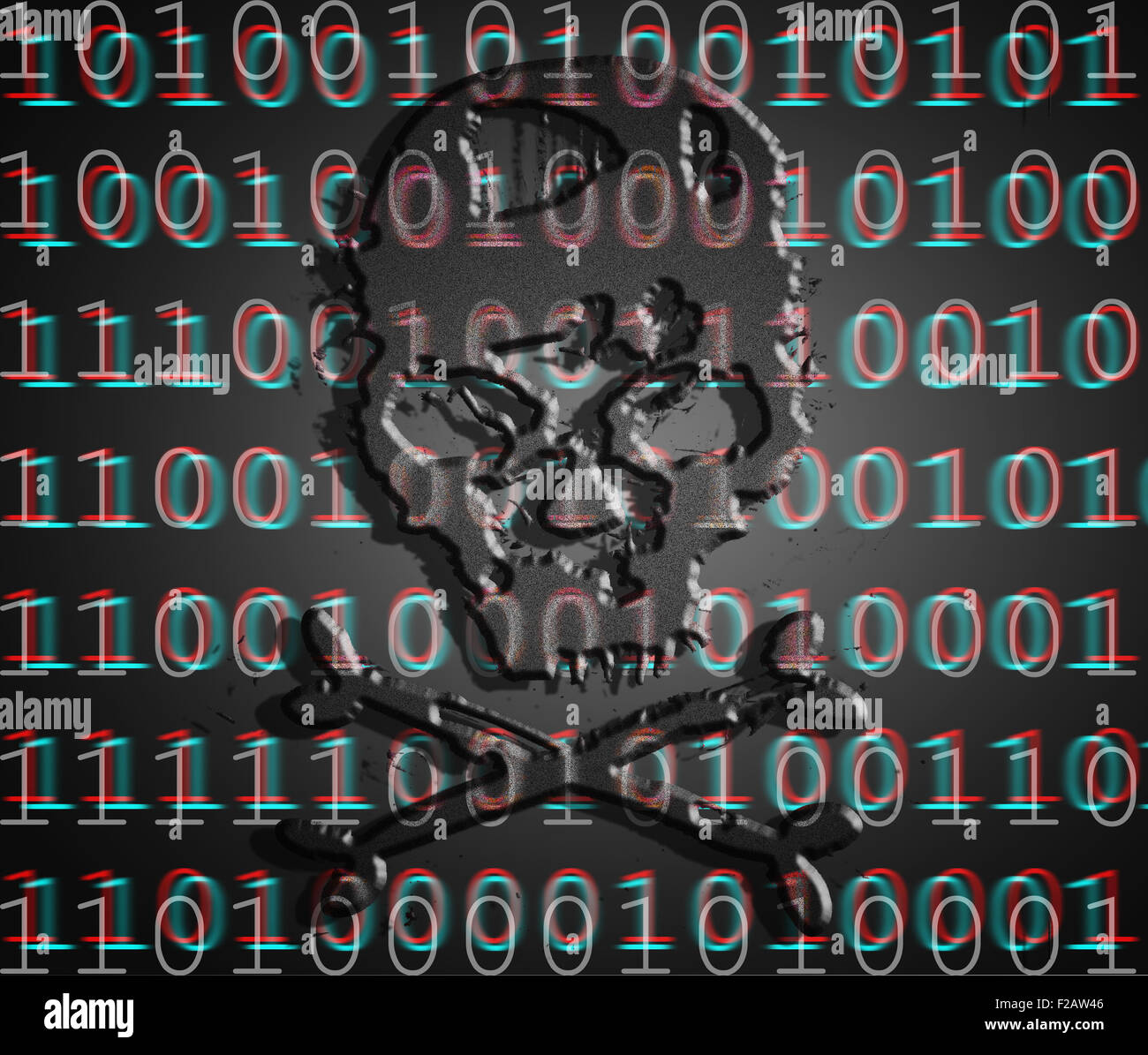 Hacker-Angriff-Konzept Stockfoto