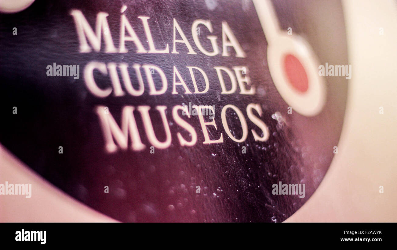 Malaga Stadt der Museen - Málaga Ciudad de Museos Stockfoto