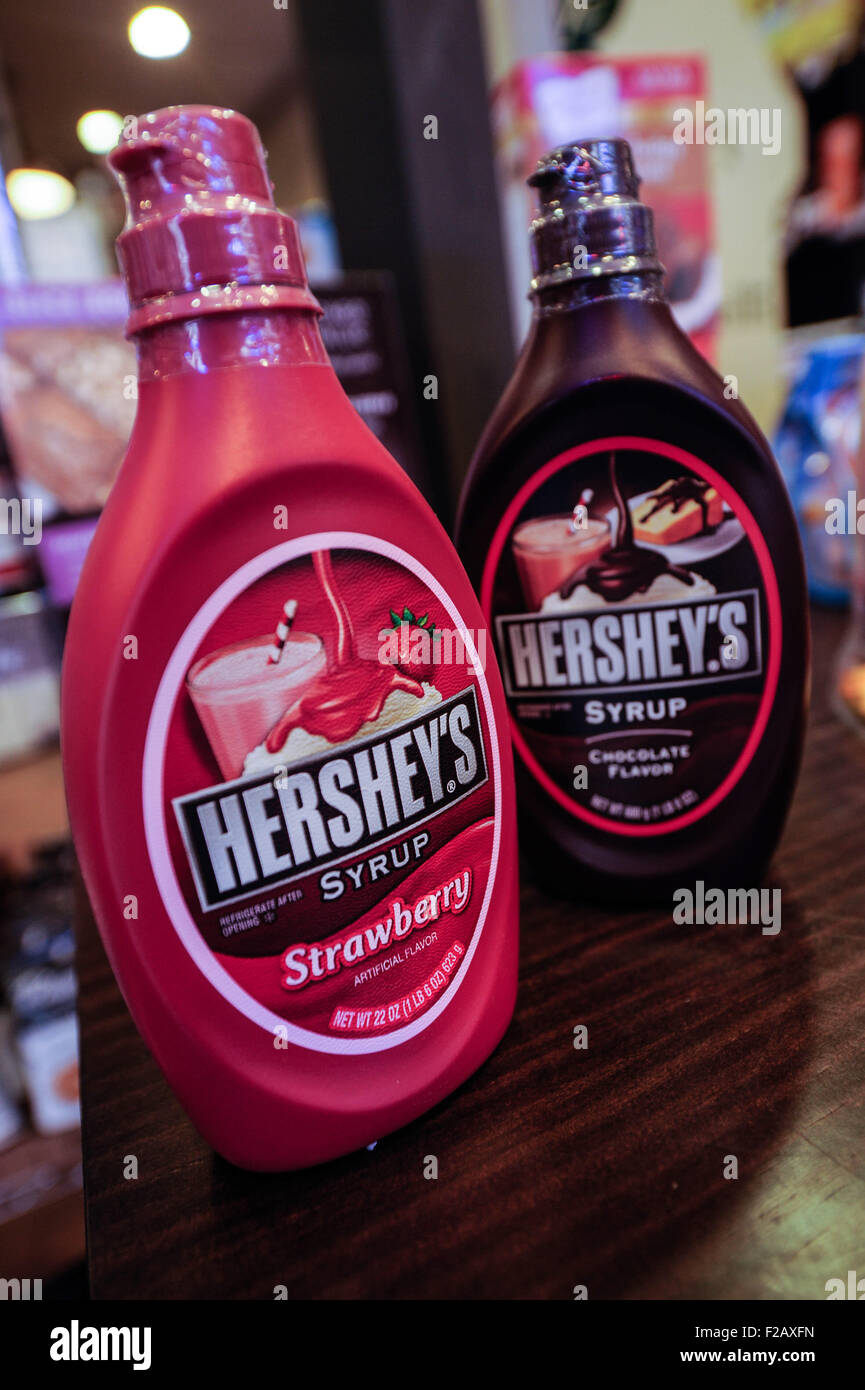 Hershey´s Sirup - Jarabe De La Marca Hershey´s Stockfoto