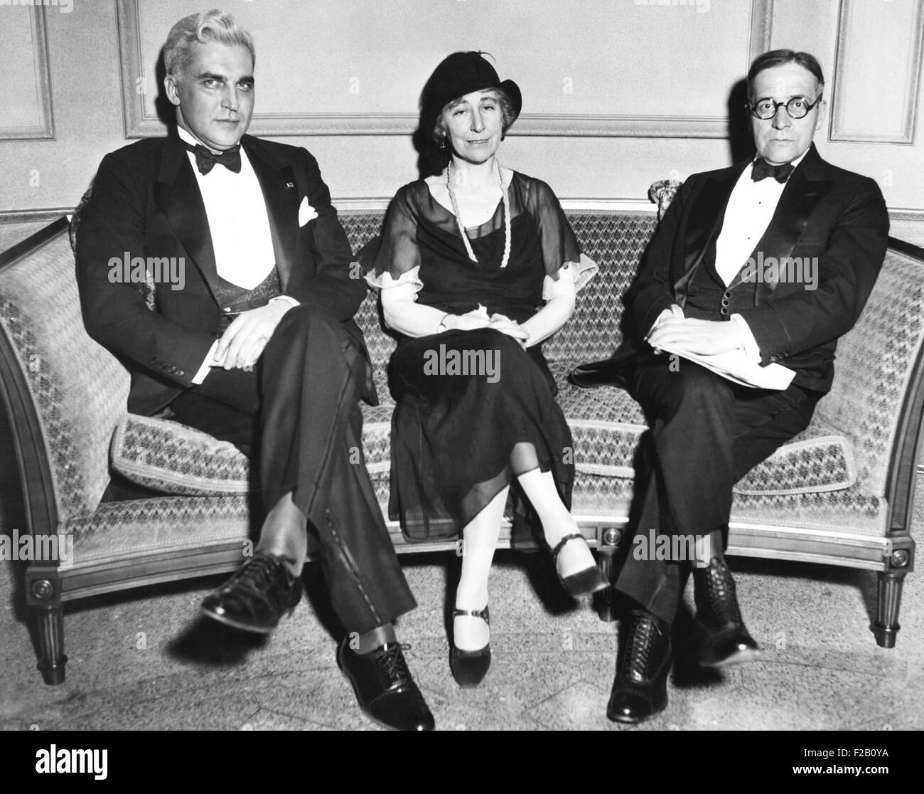 Lautsprecher bei der 6. ordentlichen auswärtige Angelegenheiten Institut, Cleveland, Ohio, 19. Februar 1932. L-r: Paul V. McNaught, Indiana University Stockfoto