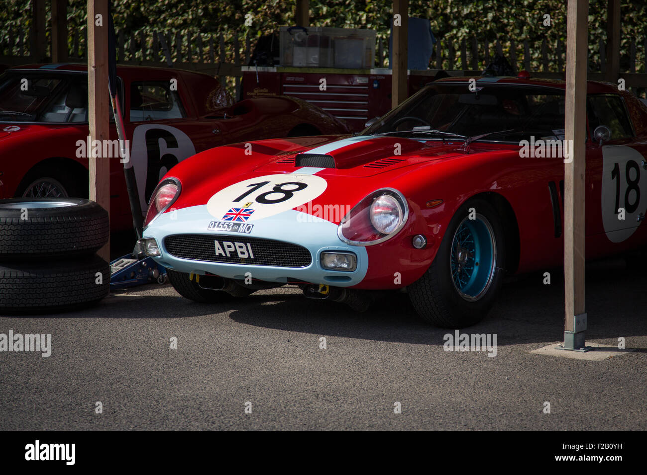 Ferrari Garage Stockfoto