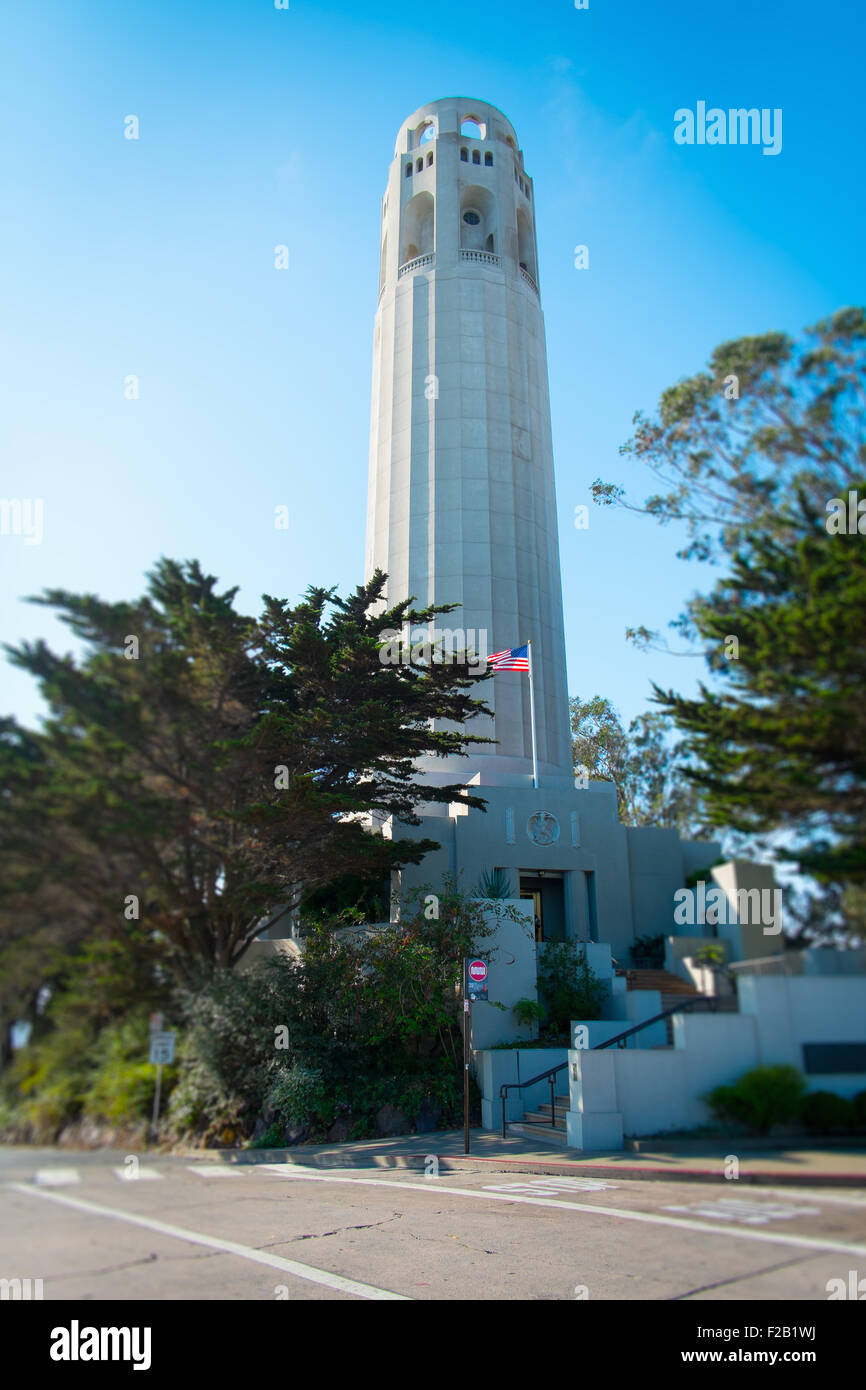 Coit Tower, Fernschreiber-Hügel, San Francisco Stockfoto