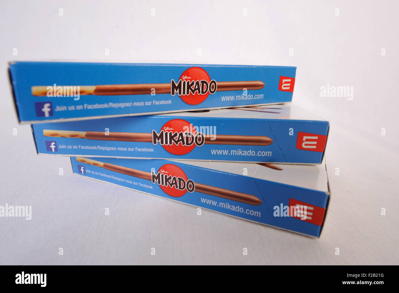 Keks kleben Snack Mikado - Snack Palillo de Pan Mikado Pocky Stockfoto