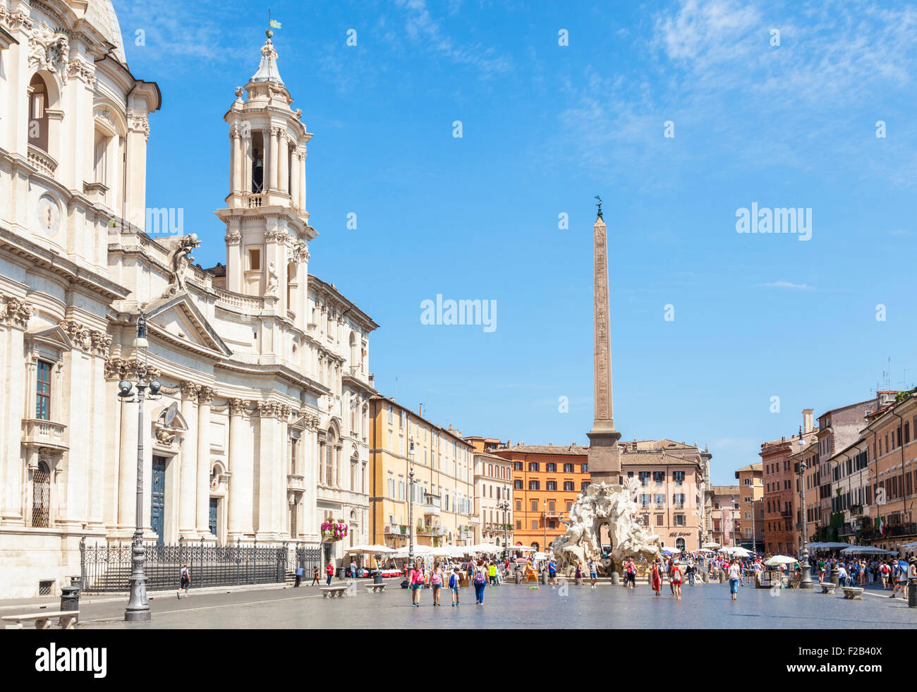 Sant'Agnese in Agone Kirche in Piazza Navona-Rom Italien Roma Lazio Italien EU-Europa Stockfoto