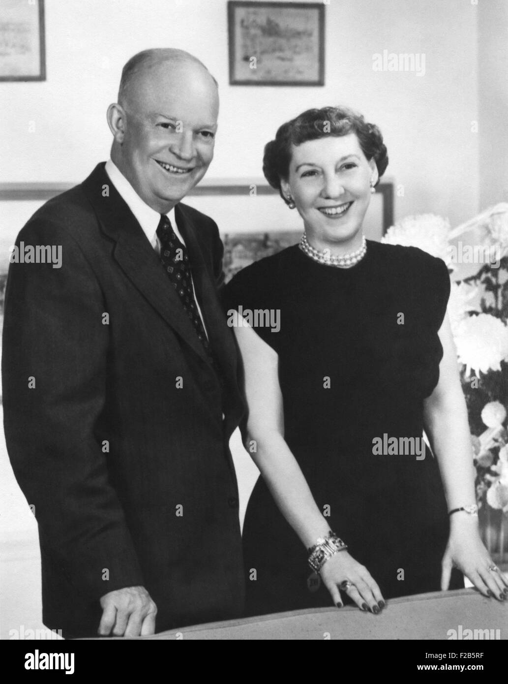 Präsident Dwight Eisenhower und Frau Mamie, 1953 - (BSLOC 2014 16 79) Stockfoto