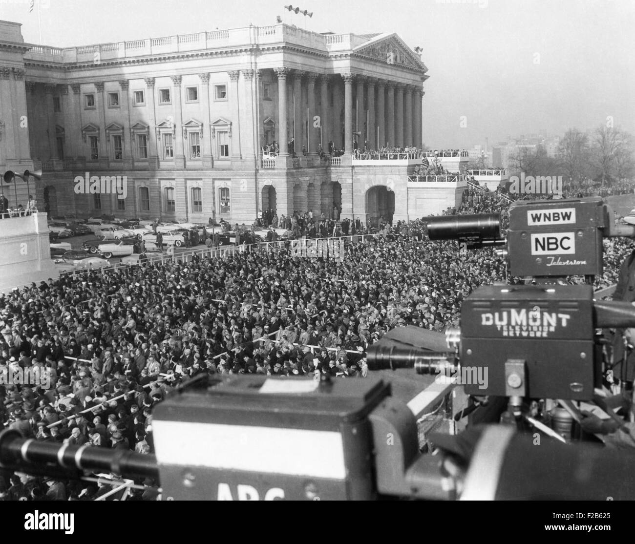 TV- und Wochenschau Kameras bei der ersten Einweihung des Präsidenten Eisenhower. 20. Januar 1953. -(BSLOC 2014 16 17) Stockfoto