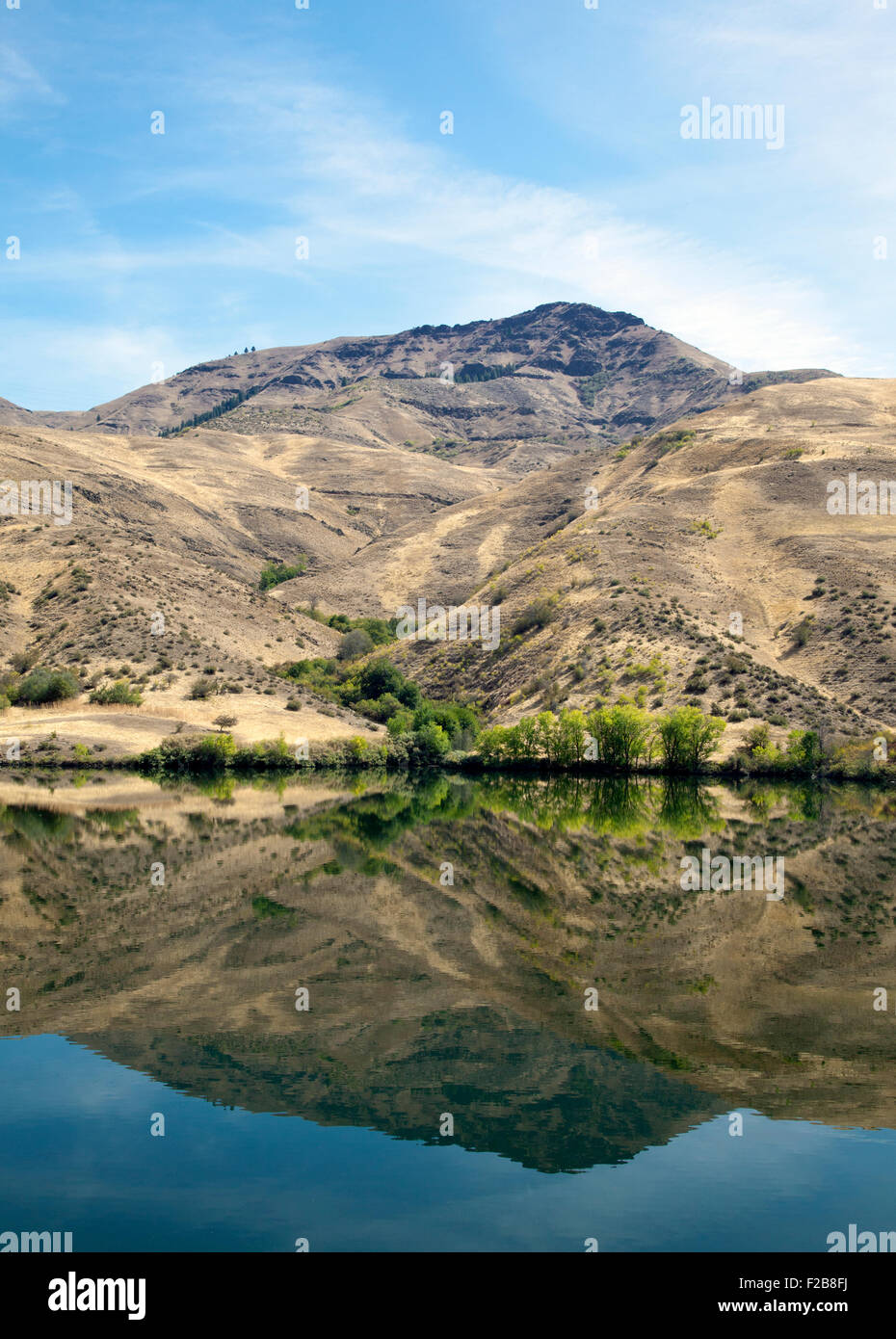 Snake River südlich von Brownlee Damm dann Osten nach Idaho, Porträt, September 2015. Stockfoto