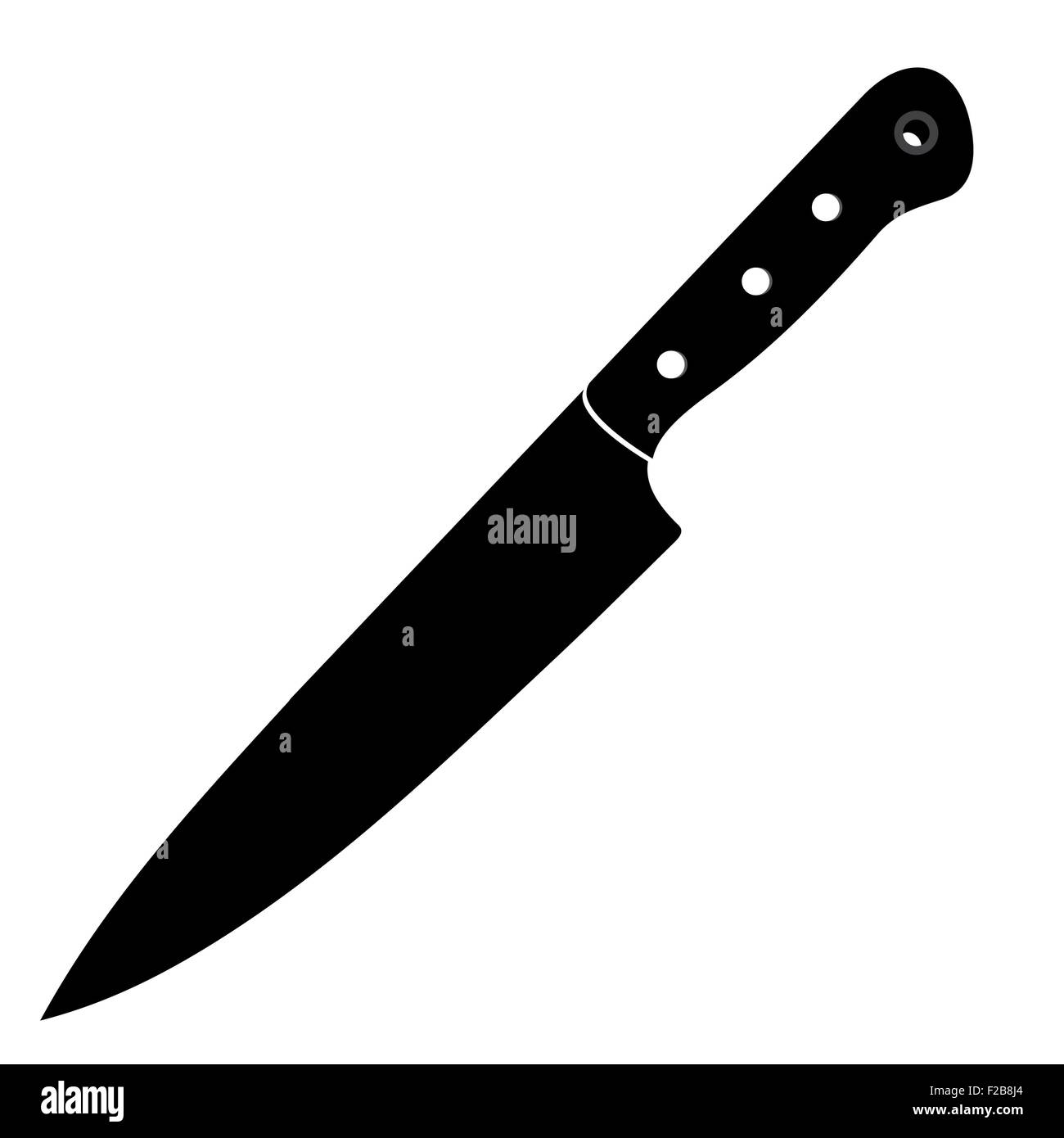 Silhouette-Küche-Messer-Vektor-illustration Stockfoto