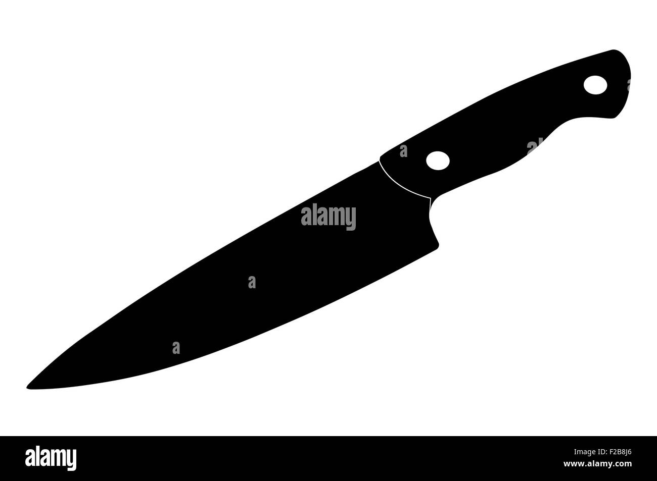 Silhouette-Küche-Messer-Vektor-illustration Stockfoto