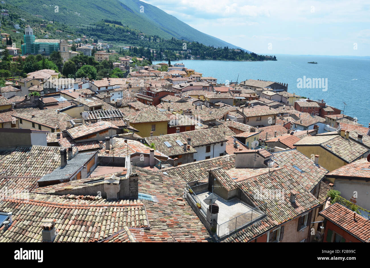 Malcesine - eine schöne entspannte Stadt am Gardasee, Italien Stockfoto