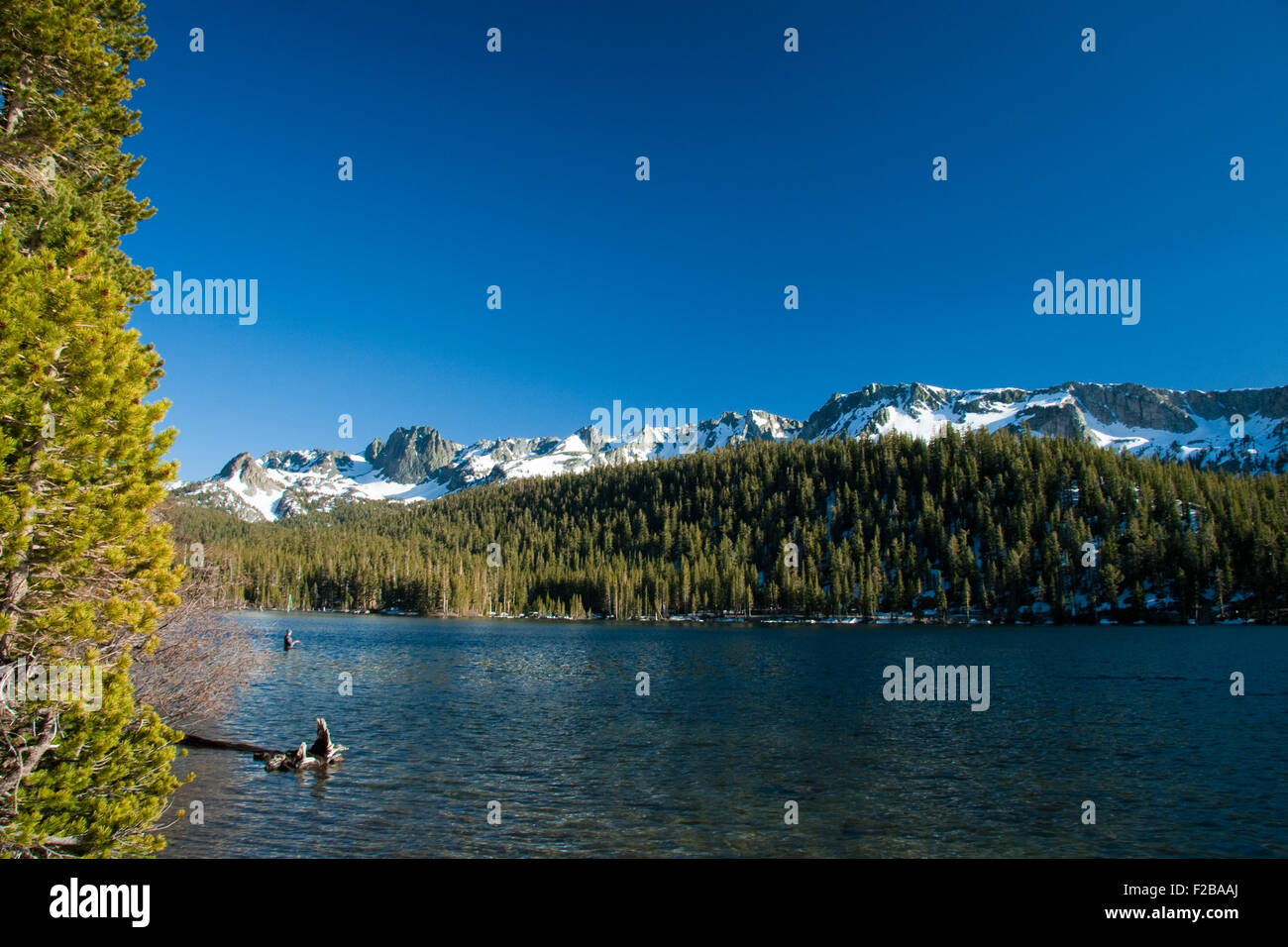 Blick auf Mammoth Lakes in der Nähe von Yosemite Tioga Pass. Stockfoto