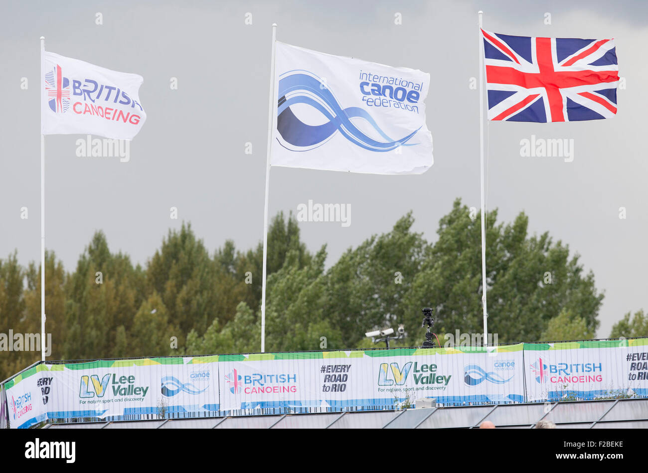 Lea Valley, London, UK. 15. Sep, 2015. ICF Canoe Slalom World Championship. Eröffnungsfeier. Bildnachweis: Aktion Plus Sport/Alamy Live-Nachrichten Stockfoto