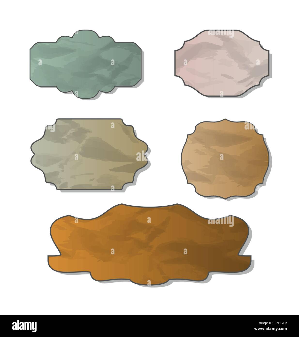 Sammlung von verschiedenen zerknittertes Papier Stock Vektor