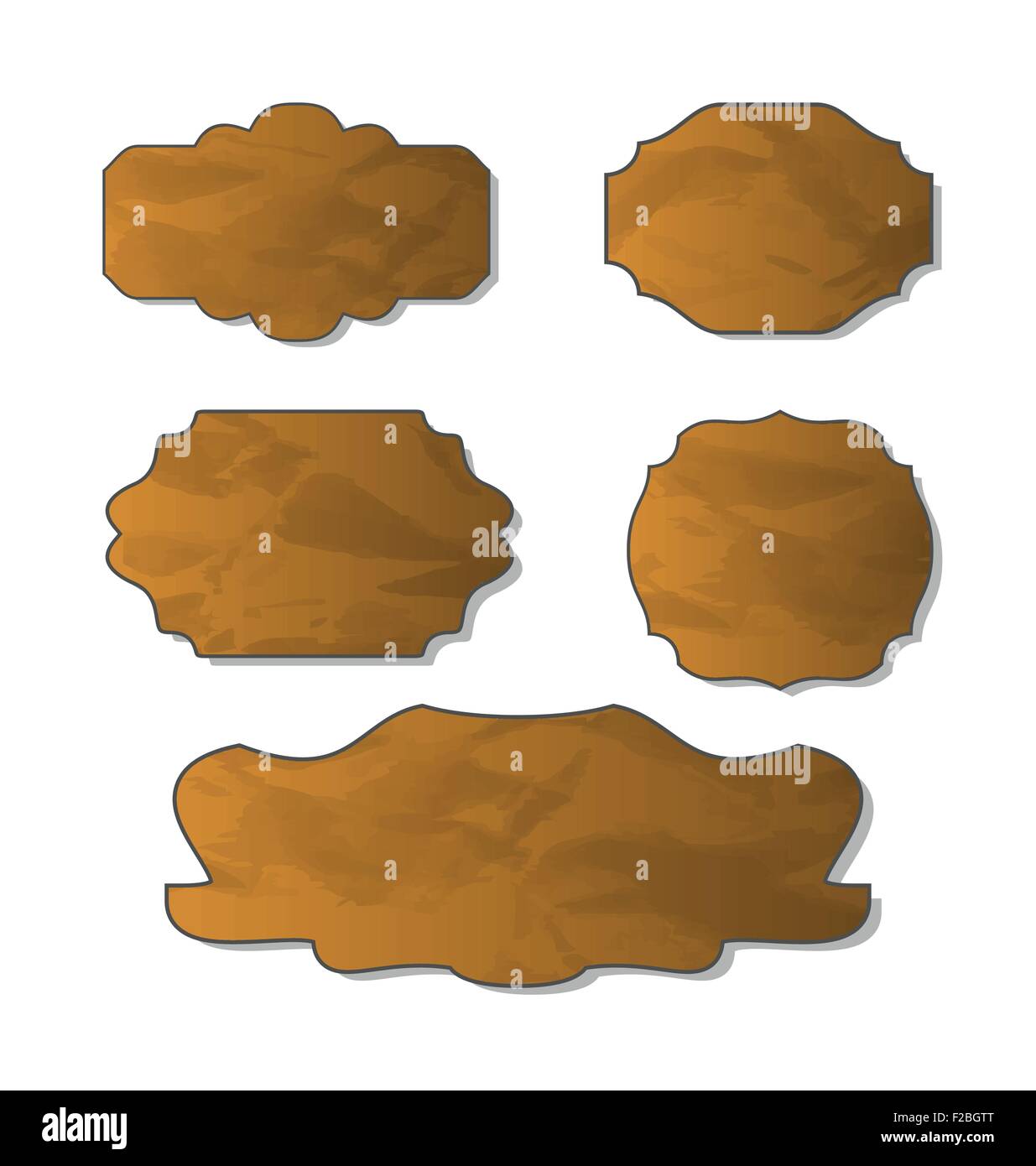 Sammlung von verschiedenen zerknittertes Papier Stock Vektor