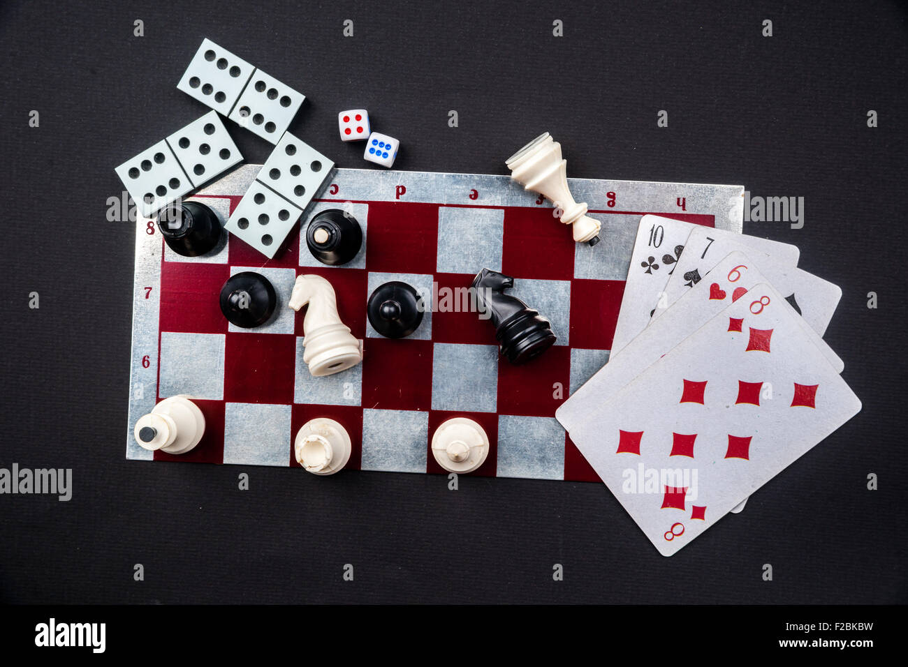 Verschiedene Gesellschaftsspiele Stockfoto