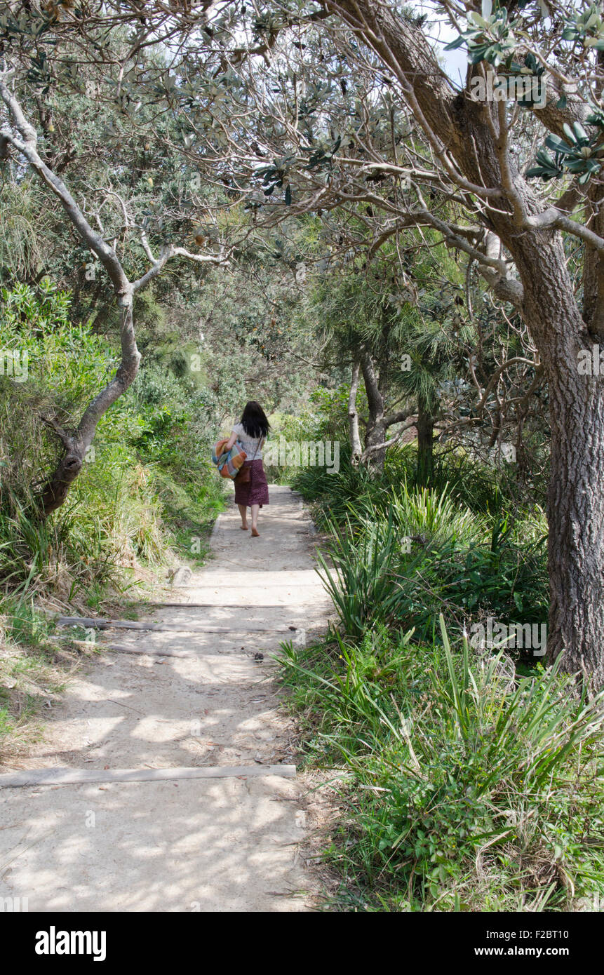 Weg von Turimetta Kopf an seine Strand Stockfoto